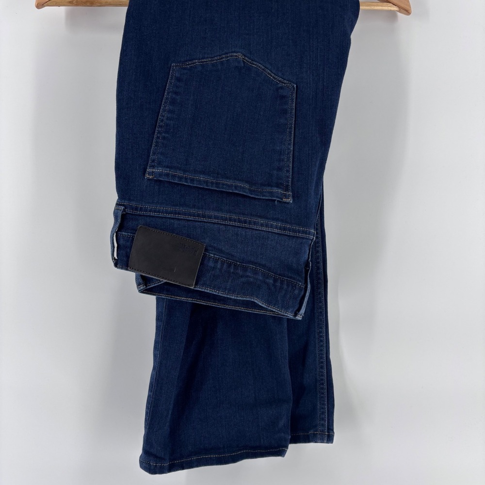 Paige Federal Slim Straight Jeans Mens 34 Dark Blue Transcend Stretch Denim